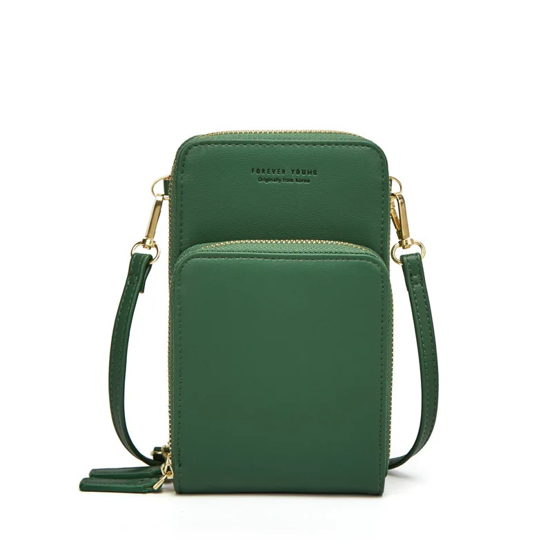 Dark Green Сумка через плечо для мобильного телефона, сумка для мобильного телефона, модная, для ежедневного использования, держатель для карт, мини летняя сумка на плечо для женщин, кошелек - Цвет: Dark Green