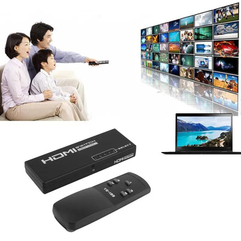 

GloryStar 5 Port HDMI Switcher 1080P Video Audio Converter with Remote Control
