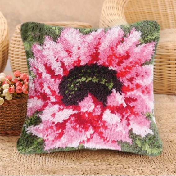 Diy Сделай Сам Smyrna Knooppakket Klink Haak Kleed Bloemen Borduurpakket Kussen вышивка посылка Подушка защелка крюк наборы AA