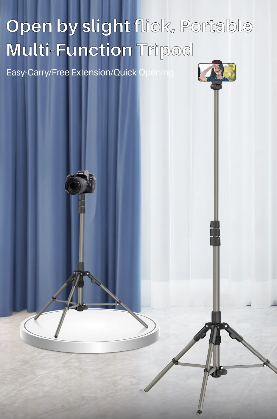 4 stand tripod tripé monopé selfie luz