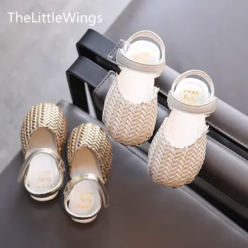 

Children's knitting sandals spring and summer 2020 new Korean soft bottom antiskid girl princess shoes 1-3 years old