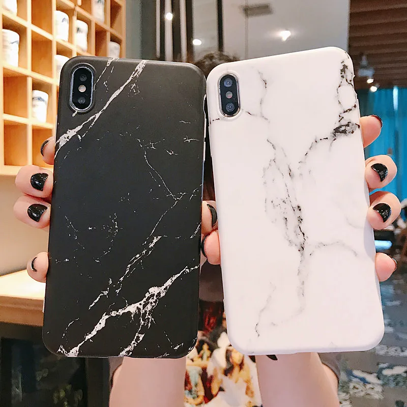 

Marble Case on For Coque iphone 7 XS MAX Case Soft TPU Back Cover For iphone 6 6S 7 8 Plus iphone X XR Case Cover Phone Case