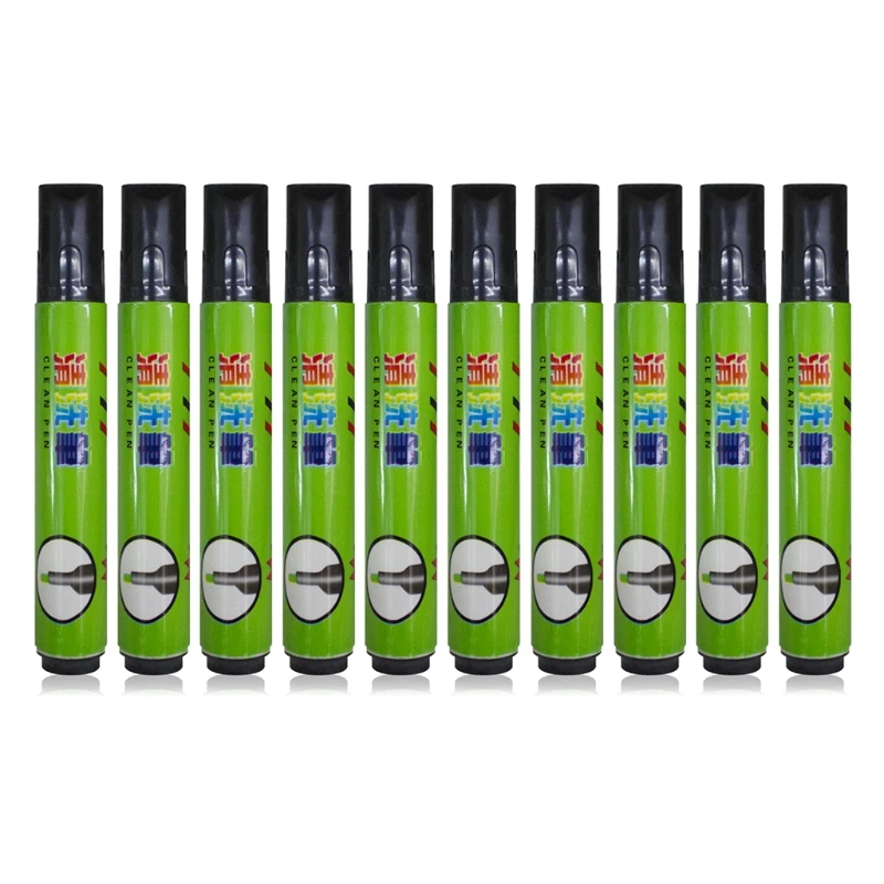Big Capacity Leather Craft Cleaning Pen Silver Line Painting Cleaning Mercury Refill Mesh Handwriting Cleaner 10pcs