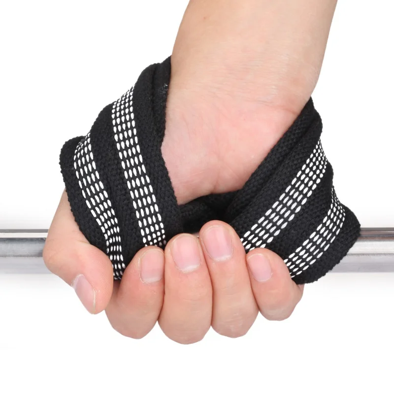 Men Women Fitness Bodybuilding Equipment Weight Lifting Straps DeadLift Wrist Strap For Pull-ups Horizontal Bar Powerlifting | Спорт и