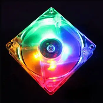

PC Computer Fan Case Cooling Fan Unit Fan With LED Lights Chassis Fan Size 80 * 80 * 25 2 Color