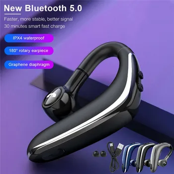 Fast Charge In ear Bluetooth Earpiece Business Driving Wireless Headset Sports Sweat proof 5 0 Earphone Long Standby For Phone