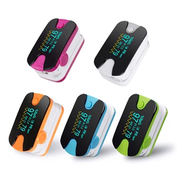 

OLED Fingertip Pulse Oximeter With Audio Alarm & Pulse Sound - SPO2 PR PI Respiration Rate Monitor Adult Body Monitor
