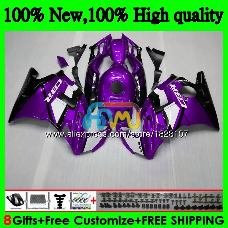 Металлический Фиолетовый 600CC обтекатель для HONDA CBR600F3 CBR 600 FS 600F3 600FS 3BS. 180 CBR600 F3 91 92 93 94 1991 1992 1993 1994 комплект+ майка