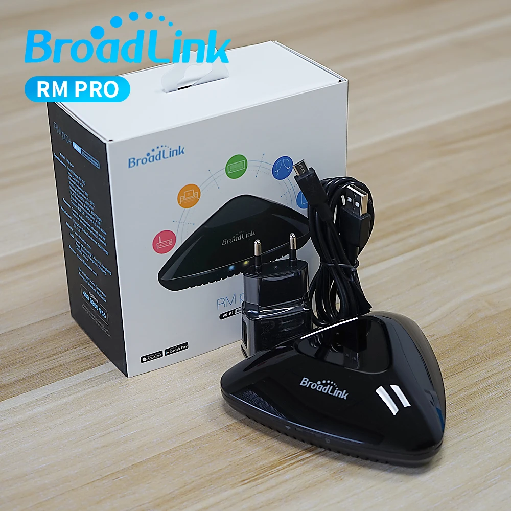 

Broadlink Official RM PRO+Universal Intelligent Remote Controller Smart Home Automation WiFi IR RF Switch For IOS Android Phone