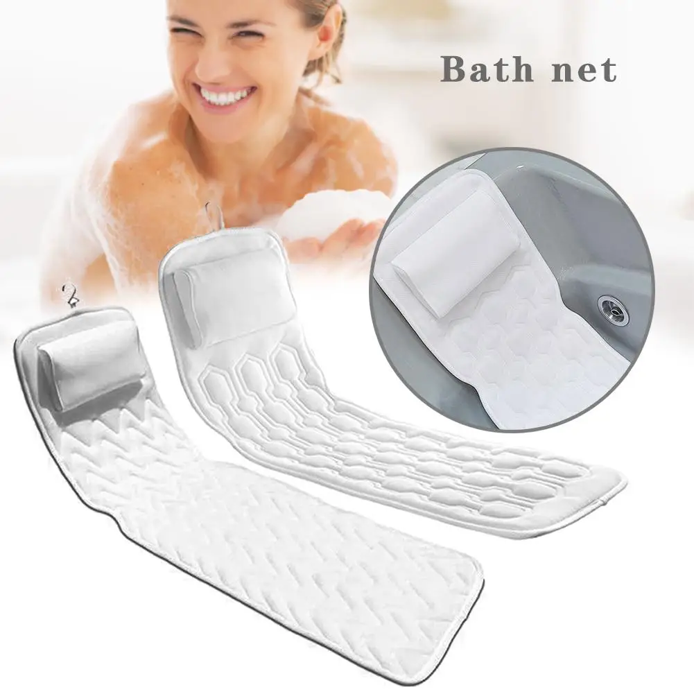 Bath Cushion Extra-Large Full Body Bath Tub Pillow Non-Slip Spa