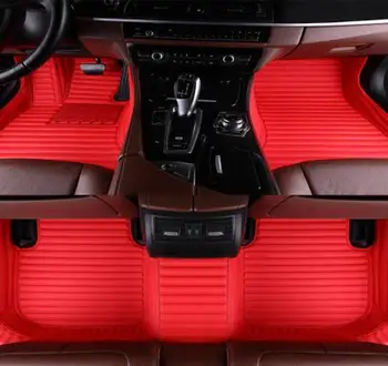 

MSUEFKD Car foot Mats Luxury Leather Floor Mats For TOYOTA BMW BENZ Mazda Ford Hyundai land cruiser Skoda Nissan