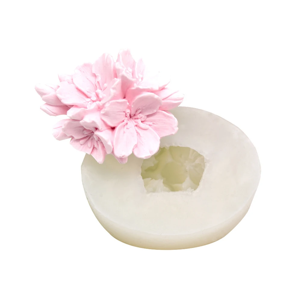 3D цветок Цветущая сакура форма силиконовая DIY Форма помадка мыло Форма для торта, капкейков Конфеты Шоколад помадка украшения инструменты для выпечки