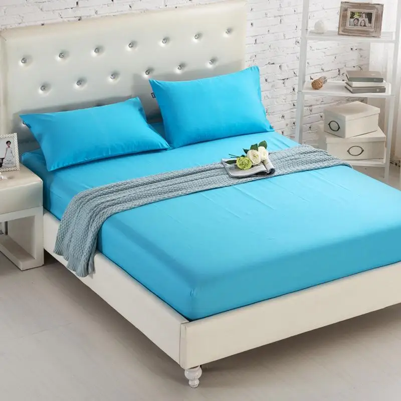 Fitted-Sheet-Mattress-Cover-Solid-Color-Sanding-Bedding-Linens-Bed-Sheets-With-Elastic-Band-Double-Queen (6)