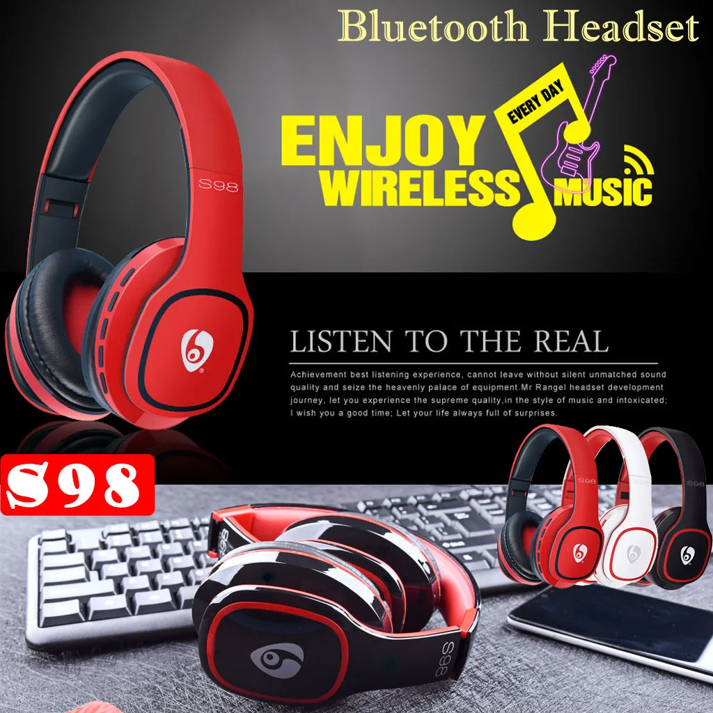 S98 Bluetooth Headphones Stereo Wireless Bluetooth Headset Gaming For PUPG/PS4
