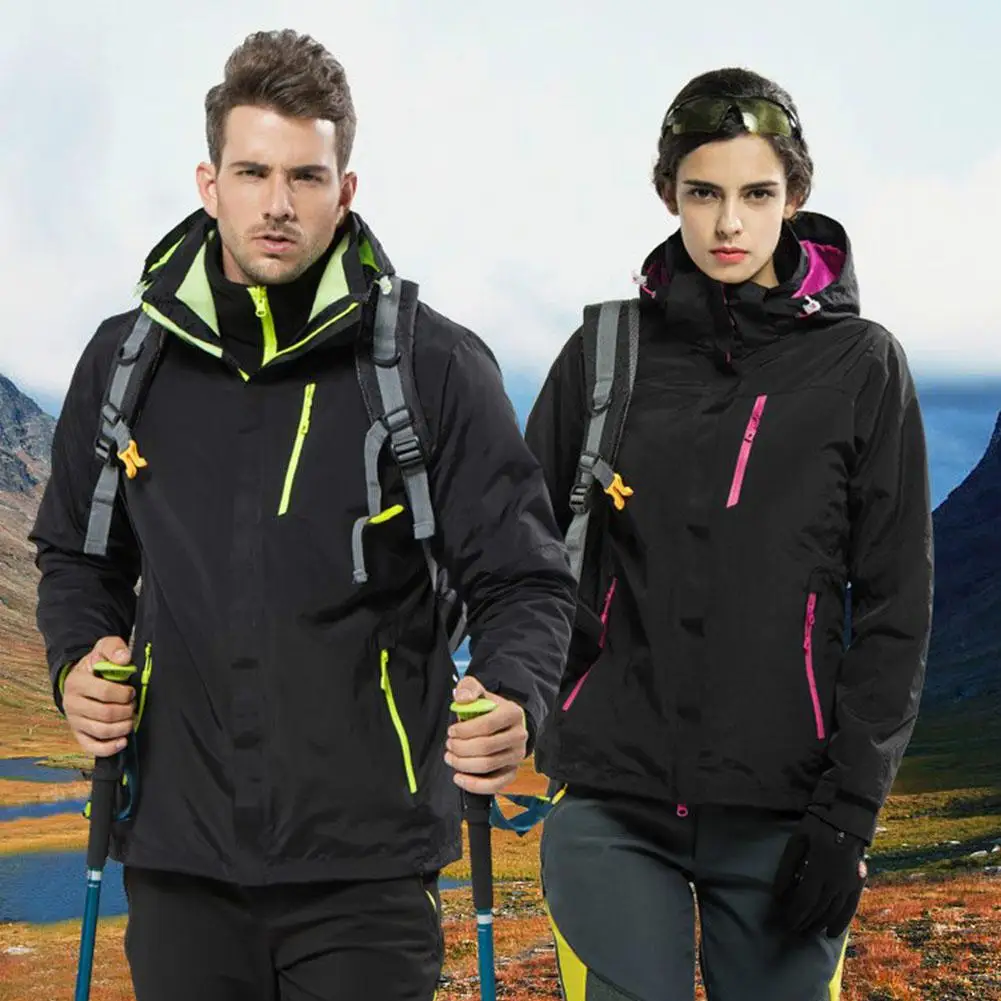 

Yiwa Women 3 in 1 Detachable Waterproof Warm Cold Protection Outdoor Jacket Coat