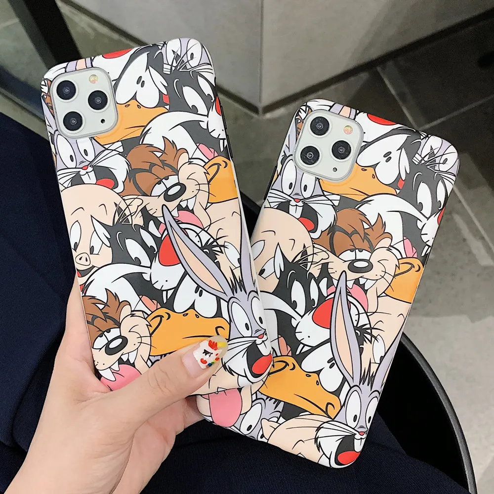 Cartoon Bugs Bunny For iPhone 11 Pro MAX X XR XS 8 7 6 6S Plus Case Cute Rabbit Painted Soft Silicone Cover Cases Coque |