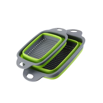 

Kitchen Drain Basket Bowl Rice Washing Colander Basket Strainer Noodles Vegetable Fruit Double Drain Storage Basket Kitchen Tool