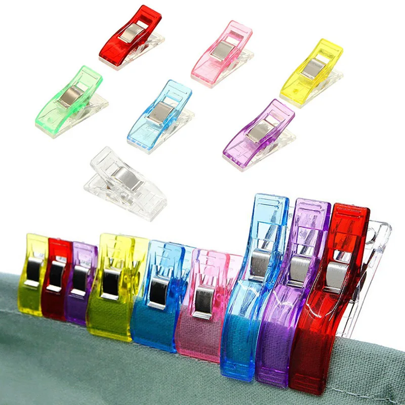 100Pcs/bag Quilt Clip Small Clips DIY Crafts Patchwork Sewing accessories Multicolor clothespin windproof clip