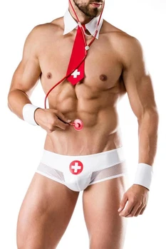 

Sexy Men Nurse Costumes Erotic Sexy Slim Fit Doctor Cosplay Costume Carnival Nurse Costume