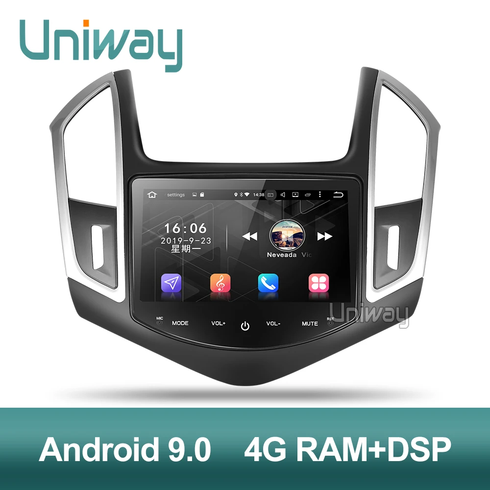 Uniway DSP ips android 9,0 автомобильный dvd gps для Chevrolet Cruze 2013 автомобильный Радио gps Навигация стерео с рулевым колесом