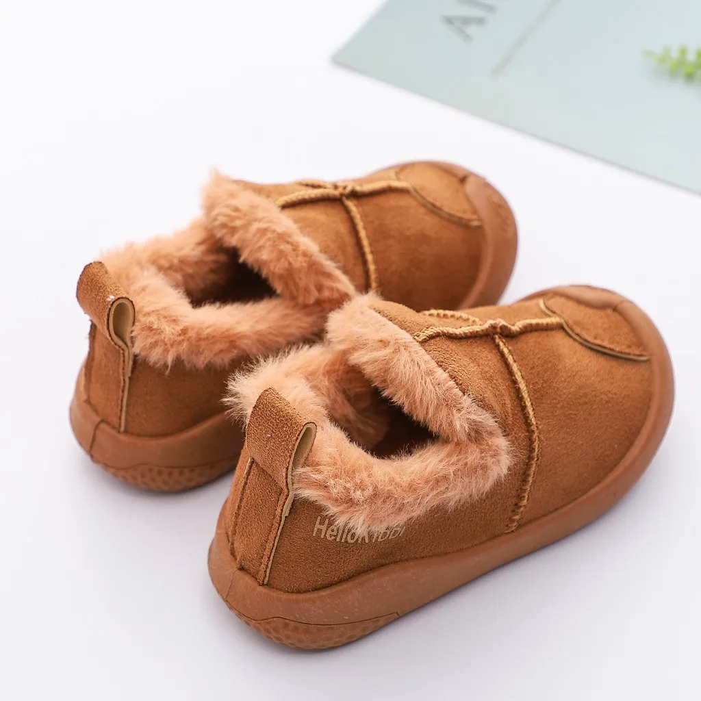Зимние ботинки для младенцев; детские ботинки для маленьких девочек; теплые плюшевые ботинки для маленьких мальчиков и девочек; теннисная обувь для девочек; infantil feminino;#3