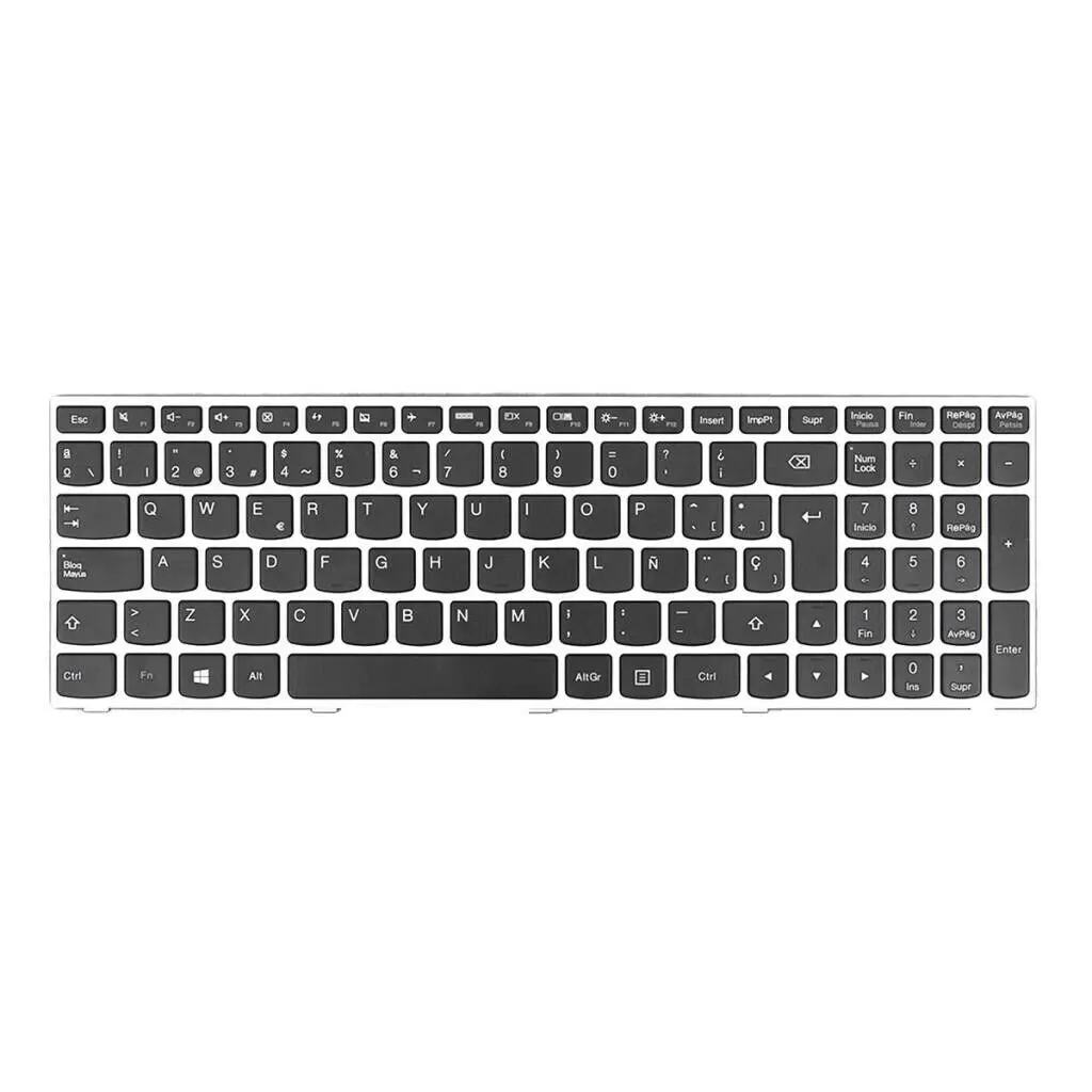 Испанская клавиатура+ рамка для lenovo G50-70 ноутбук SP Teclado SP серебристый цвет