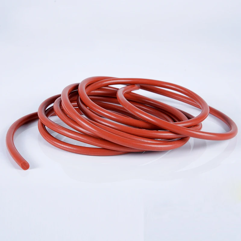 Diameter 1mm~20mm Red Solid Silicone Cord Silicone Rubber Gasket Trim Seal Strips O Ring High Temperature Waterproof sealing strip rubber seal strip silicone seal strip