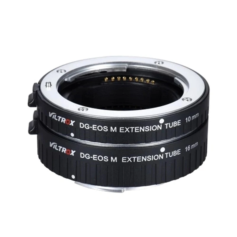 Viltrox DG-EOS М Автоматическая удлинительная трубка 10 мм и 16 мм Автофокус для Canon EF-M крепление серии беззеркальных камер и объективов