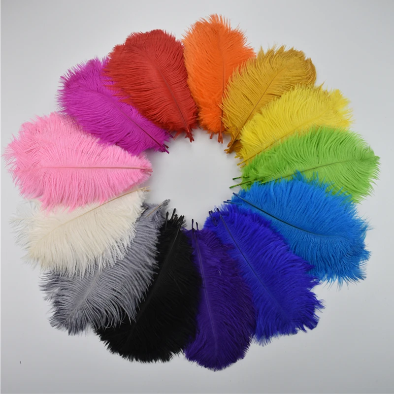 Description Picture 2 of item10Pcs/Lot 15-20cm Ostrich Feathers Holiday Decorations Jewelry Creation Colorful Plumes Carnival Feathers Handicraft Accessories