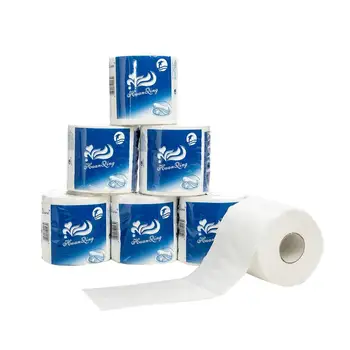

10 Rolls 3-layer Tissue Toilet Paper Wooden Pulp Toilet Paper Pliable Toilet Roll Paper Cored Roll Toilet Tissues for Home