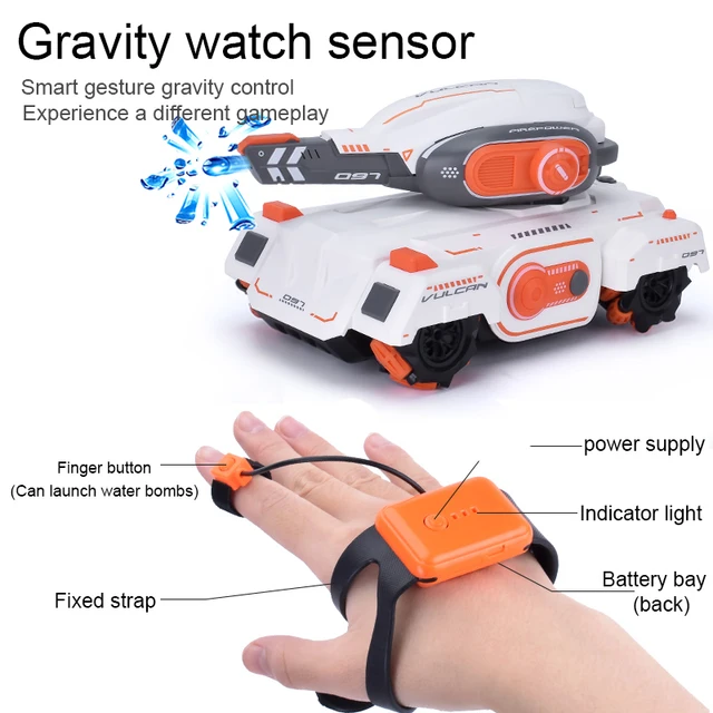 4WD RC Car Water Bomb Tank RC Toy Gesture Sensing Radio Remote Control Car Tank Stunt Vehicle Toys for Adult Children Boys Gifts 3