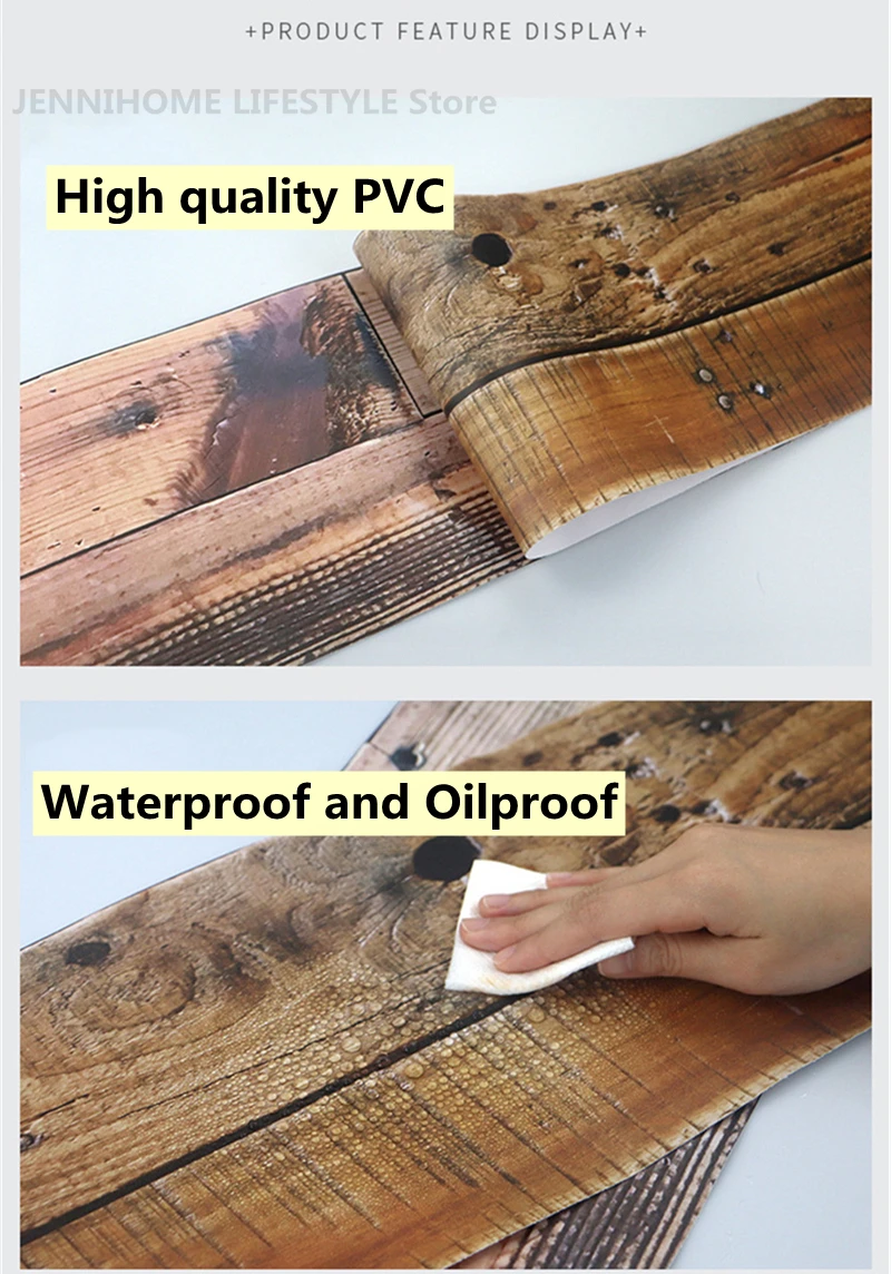 Description Picture 5 of item3D Wooden Vintage Stair Sticker Stairway Vinyl Floor Door Adhesive DIY Waterproof Staircase Wallpaper Removable Decal Home Decor