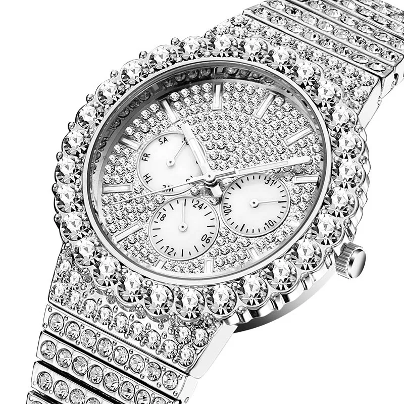 Модные мужские часы большой радуги люксовый бренд 18k золотые модные наручные