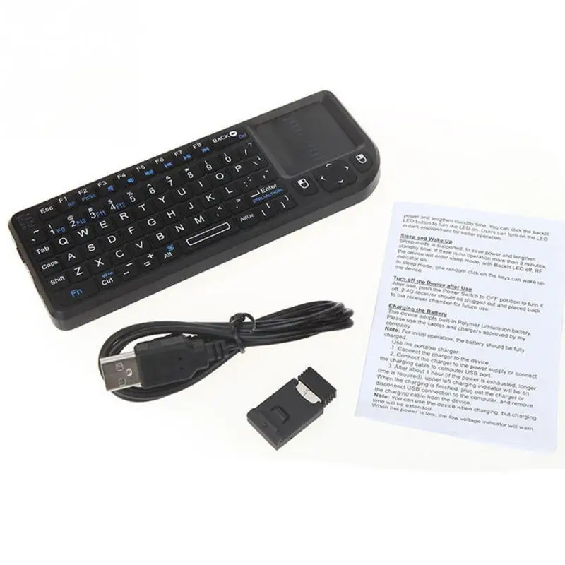 A8 проектор ABS USB приемник английская раскладка с сенсорная панель с подсветкой Прочный ТВ мини Fly мышь беспроводная клавиатура многофункциональная