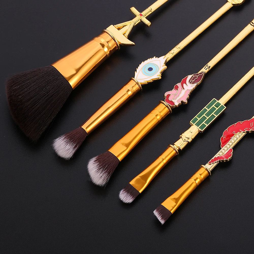 Hot Japan Anime Jujutsu Kaisen Makeup Brushes Tool Set 10pcs Cosmetic Powder Blush Eye Shadow Blending Eyebrow Brush Maquiagem 4
