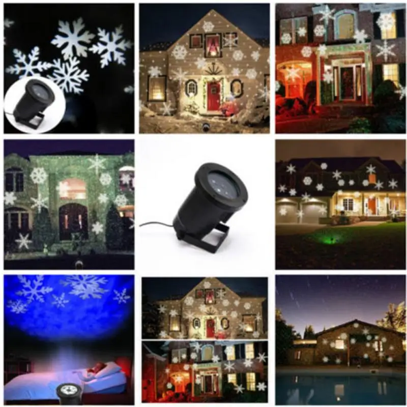 

Magic Christmas White Dynamic Snowflake Projection Lamp Festival Decoration