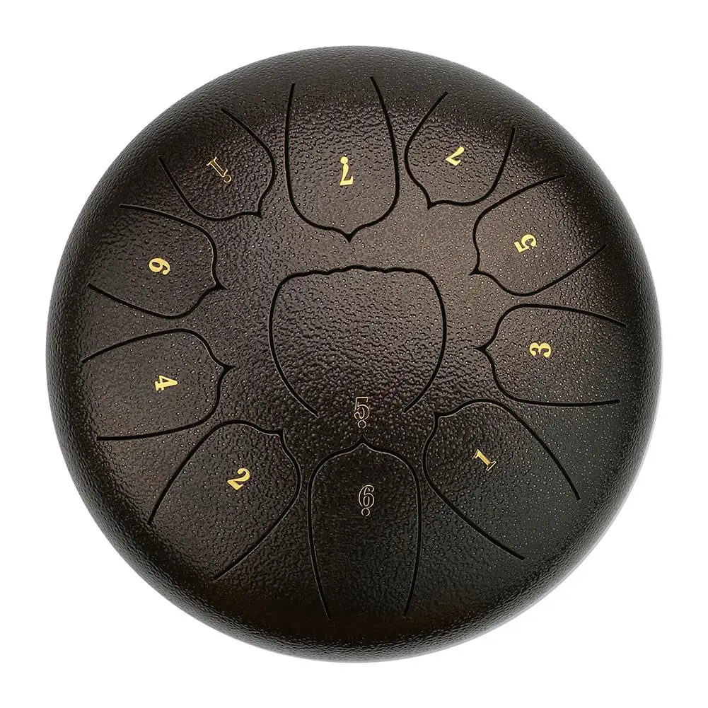 

10 Inch 11 Notes Pan Drum Steel Tongue Drum Drum Kit Hand with Drum Mallets Note Sticks