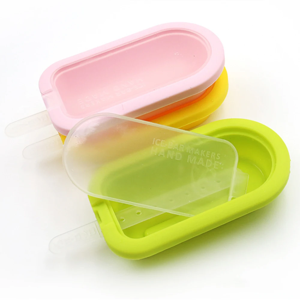 New Classic Mini Cute Diy Ice Cream Molds Maker Reusable Popsicle Molds Soft Silicone Hand Made Ice Cream Pop Mold For Kids