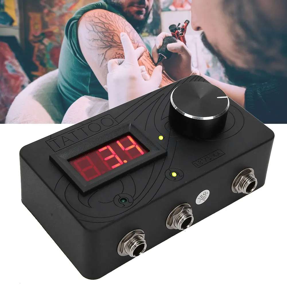 professional aurora 2 tattoo power supply adaptor daul mode switching mini touchpad led display for tattoo supplies Tattoo Accessories Tattoo Power Supplies 3 Hole Dual Mode Tattoos Power Source For LED Display Professional Tattoo Supplies Kit