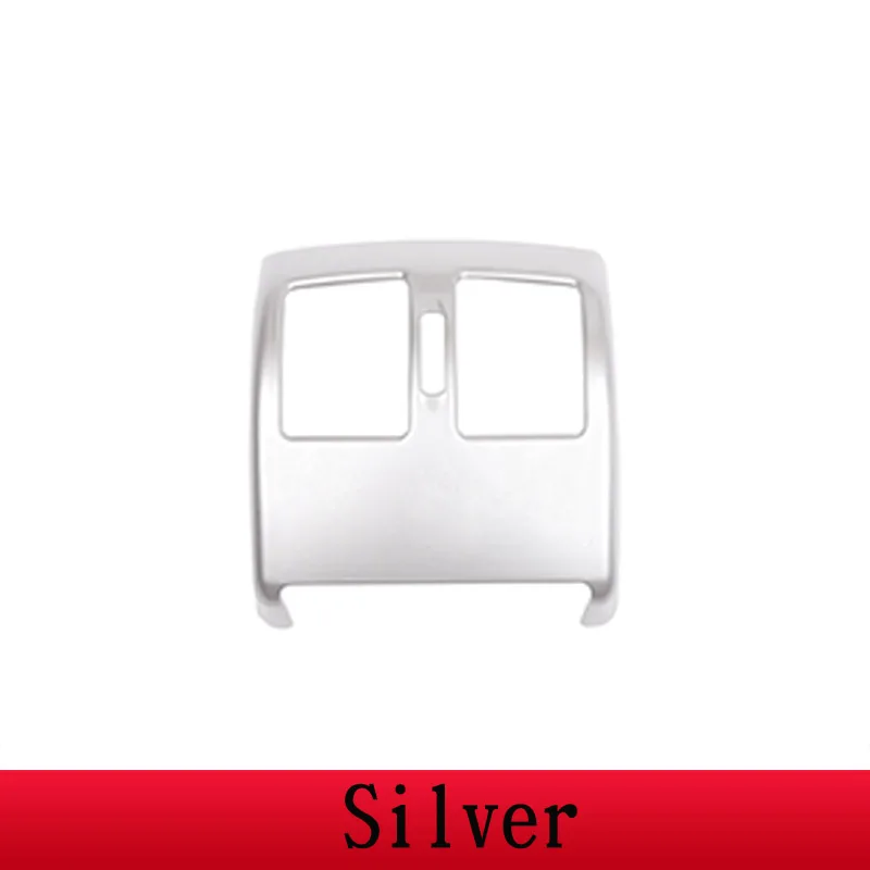 Silver 5 цветов для Mercedes Benz C Class W204 2008-2013 ABS Автомобильный Вентилятор заднего кондиционера декоративная рамка отделка Аксессуары - Название цвета: Silver