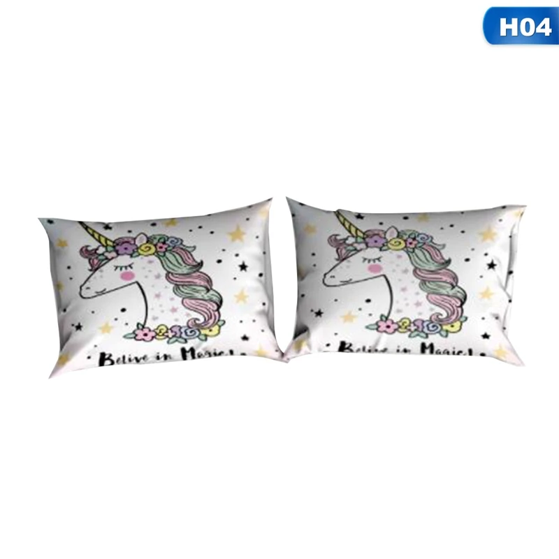 BB5327H04 В виде единорога из мультфильма, Комплект постельного белья для детей мечта любой девочки; постельного белья и наволочка Twin постельное белье набор постельного белья - Цвет: BB5327H04