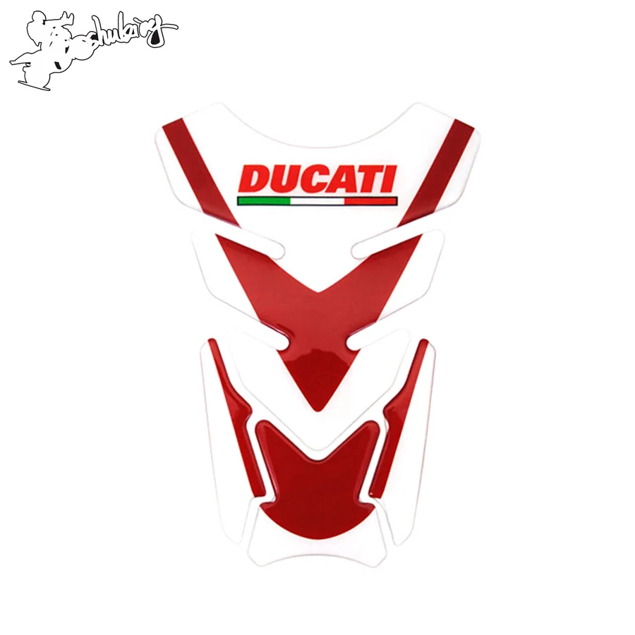 

Colour 3D Carbon Look Motorcycle Tank Pad Protector Decal Stickers Case For ducati Sticker