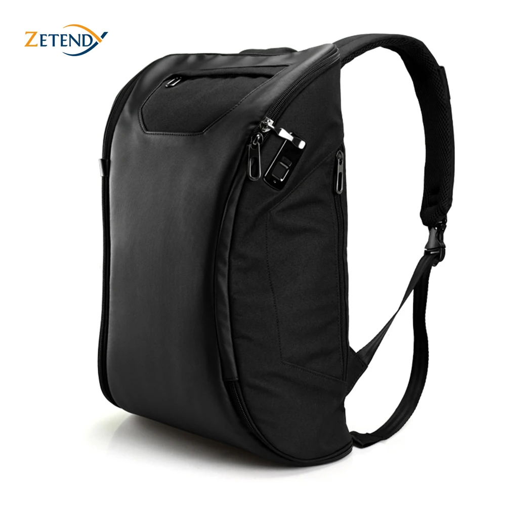 Умный рюкзак с защитой от кражи и отпечатков пальцев, непромокаемая сумка для компьютера, модный тренд, деловая сумка для путешествий, большая емкость, Одноцветный ремень с воздушной подушкой