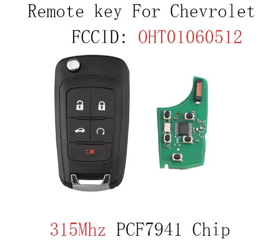 XZCFOR 5 кнопок 315 МГц дистанционный ключ для Chevrolet Cruze Equinox для Malibu Camaro 2010 2011 2012 2013 PCF7941 чип