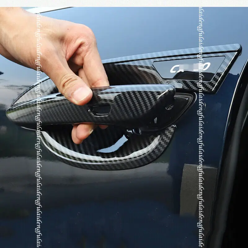 

Подходит для Mazda CX-30 2020-2021 новая дверная ручка из АБС-углеродного волокна + крышка для отделки дверной чаши, аксессуары для литья и стайлинга, 8 шт.