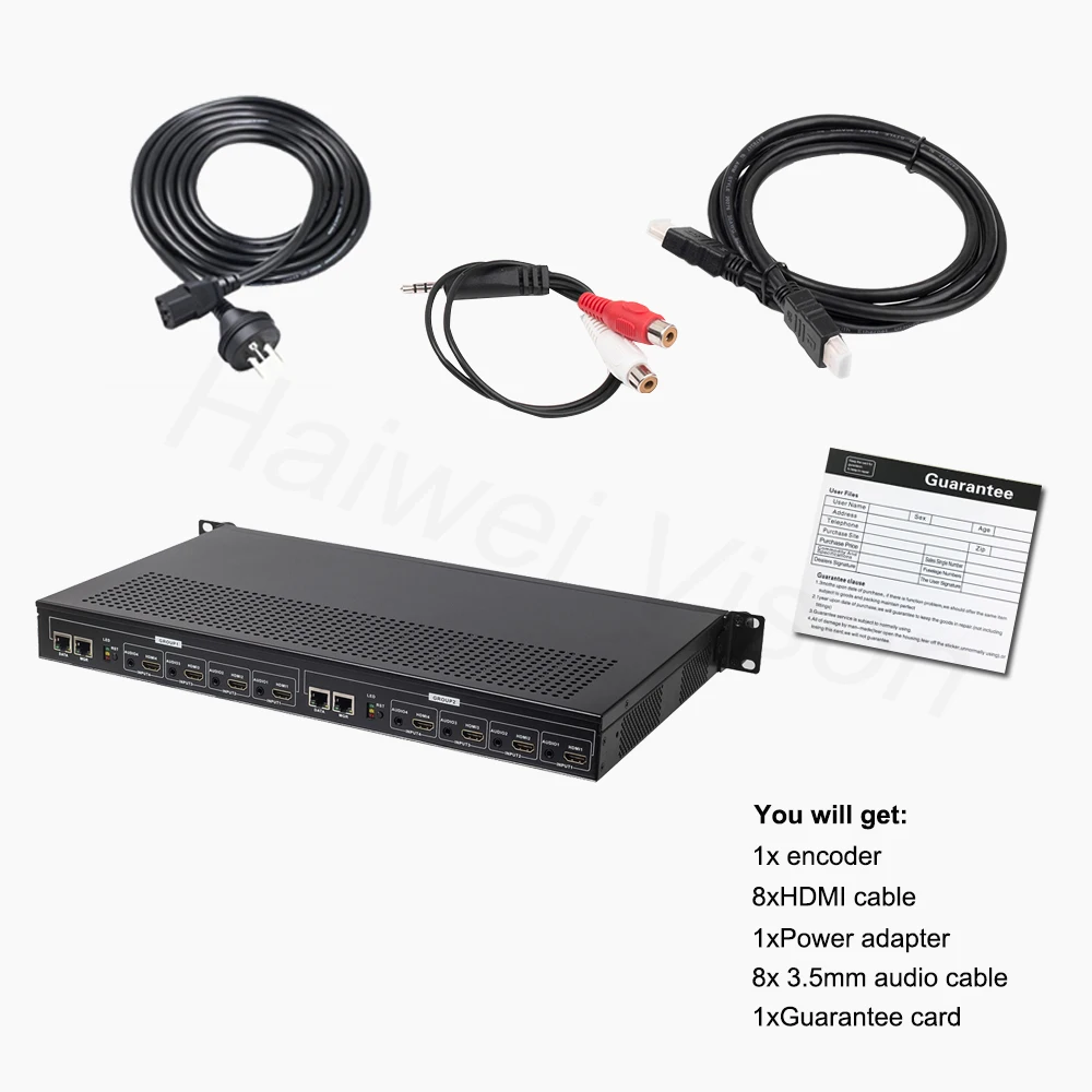 HWCODEC 1U 6 Каналы 4K 3840*2160 и 2CH 1080p H264 H265 8 канальный IP ТВ HDMI видео кодировщик Поддержка