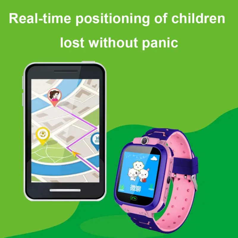 Relógio de Pulso Esperto das Crianças do Relógio à Prova Água com Posicionamento e Função do Sos para Android e Ios Anti-perdido Dwaterproof