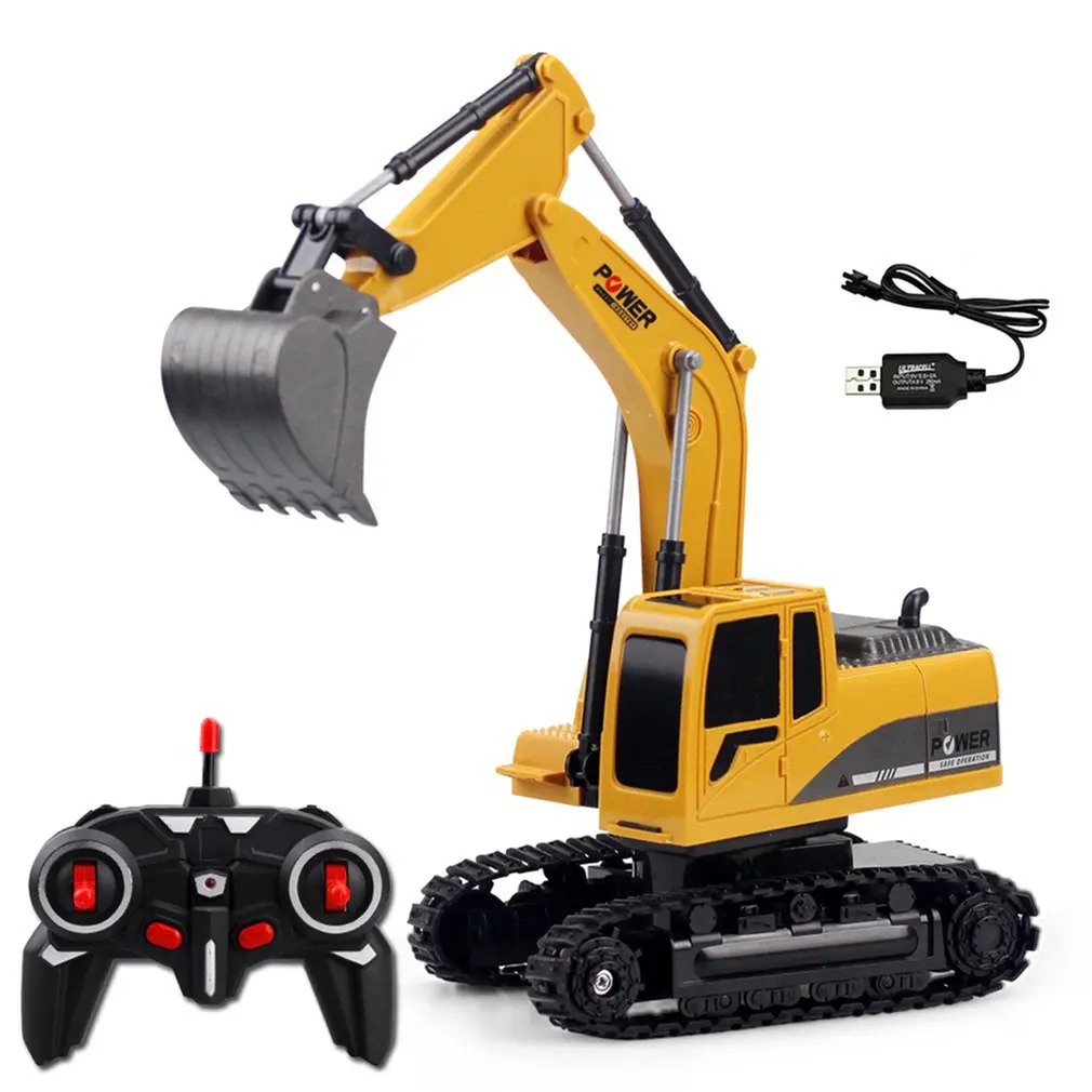 

2.4Ghz 6 Channel 1:24 RC Excavator toy RC Engineering Car Alloy and plastic Excavator RTR For kids Christmas gift