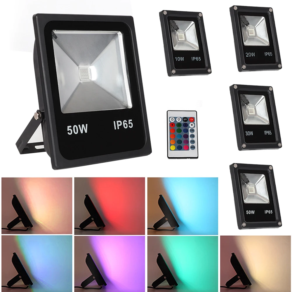 Открытый светодиодный прожектор Регулируемый 10 Вт 20 30 50 RGB отражатель