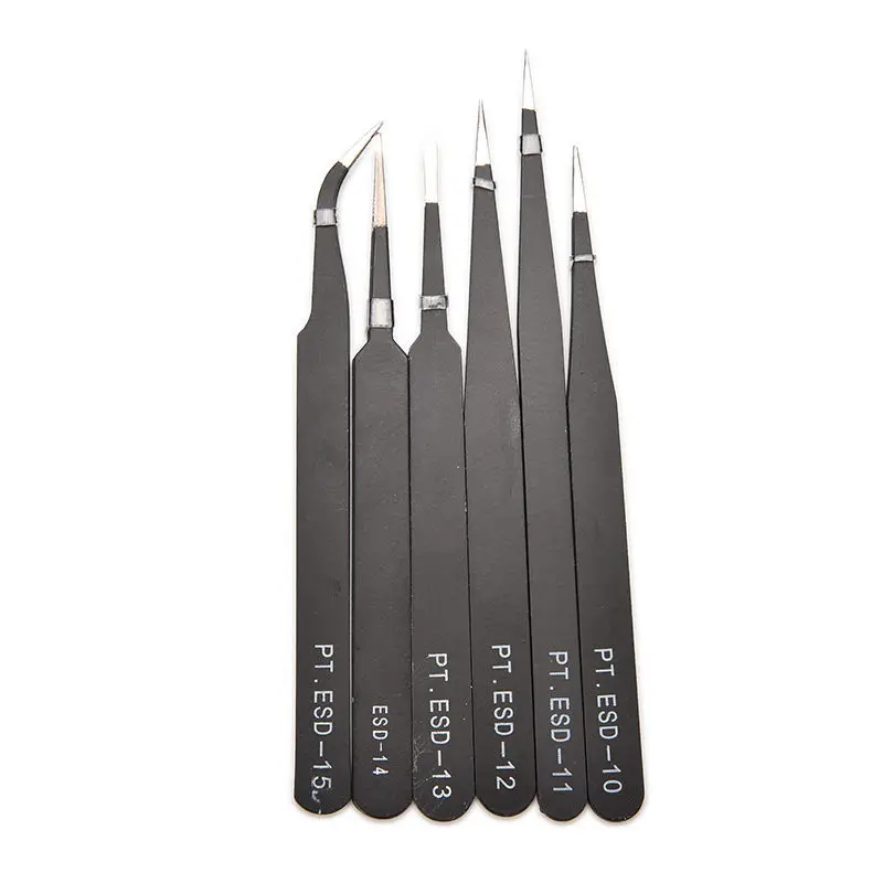 Антистатические пинцеты VETUS BGA ESD 1 шт. ESD-10/ESD-11/ESD-12/ESD-13/ESD-14/ESD-15 6 стилей оптовая